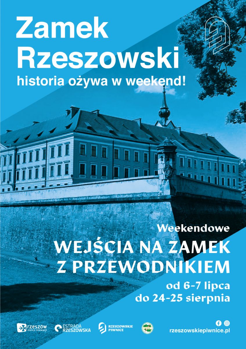 Plakat promujący zwiedzanie Zamku Rzeszowskiego